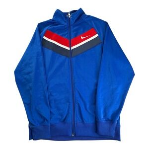 Nike Young Sportswear Jacket  Deep Royal Blue/Royal-White Red Size‎ Large